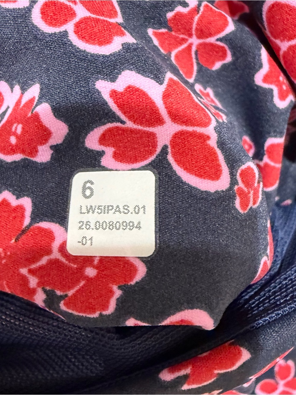 lululemon athletica Navy Leggings with Red-Pink Floral Print - Picture 5 of 5